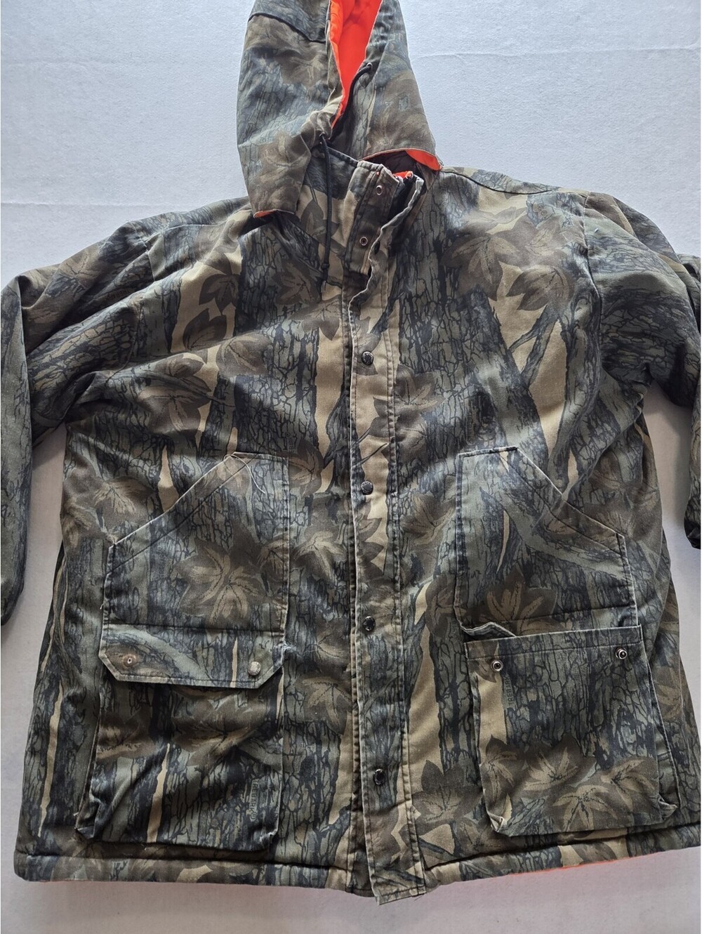 Winchester TreBark Camo Reversible Insulated Hooded Hunting Coat 3x? Read